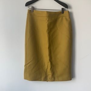 J Crew Chartreuse Pencil Skirt